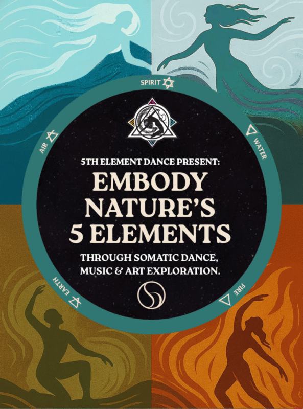 Your paragraph text (1) Embody Nature's 5 Element- Reconnect with your body, through guided meditation through somatics and art exploration